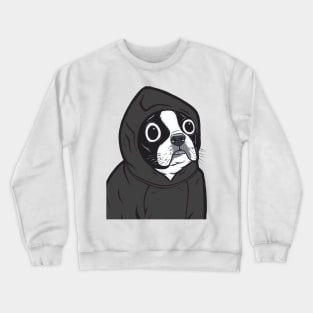 Black Boston Terrier Hoodie Crewneck Sweatshirt